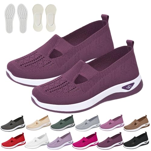 HItianya Annelie Der Sommerschuhe Damen Bequem, Leichte Orthopaedic Mesh Schuhe Sneaker für Spürbare Leichtigkeit und Komfort (B, Erwachsene, 38, Numerisch, EU Schuhgrößensystem, Breit) von HItianya
