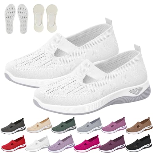 HItianya Annelie Der Sommerschuhe Damen Bequem, Leichte Orthopaedic Mesh Schuhe Sneaker für Spürbare Leichtigkeit und Komfort (E, Erwachsene, 40, Numerisch, EU Schuhgrößensystem, Breit) von HItianya
