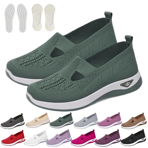 HItianya Annelie Der Sommerschuhe Damen Bequem, Leichte Orthopaedic Mesh Schuhe Sneaker für Spürbare Leichtigkeit und Komfort (F, Erwachsene, 37, Numerisch, EU Schuhgrößensystem, Breit) von HItianya