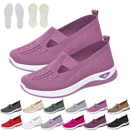 HItianya Annelie Der Sommerschuhe Damen Bequem, Leichte Orthopaedic Mesh Schuhe Sneaker für Spürbare Leichtigkeit und Komfort (I, Erwachsene, 38, Numerisch, EU Schuhgrößensystem, Breit) von HItianya
