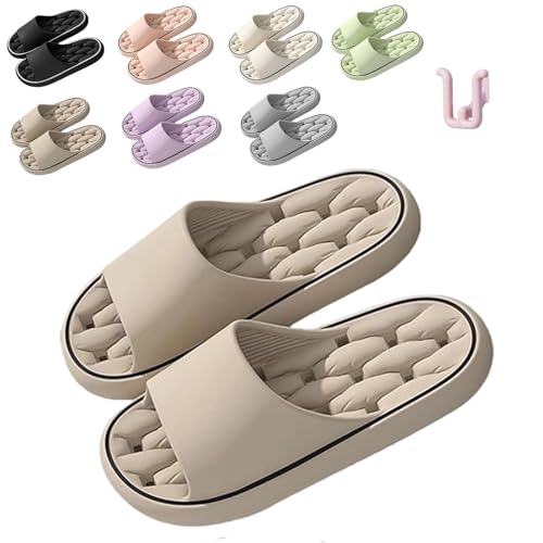 HItianya Baumme Ergonomische Ultraweiche Schnelltrocknende Hausschuhe, Cloudslipper Orthopädische Weich Rutschfest Badeschuhe (Khaki, Erwachsene, 38, Numerisch (von/bis), EU Schuhgrößensystem, 39, M) von HItianya