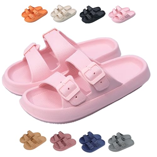 HItianya Cloudstepper Strap, Wolkenschuhe Damen, Orthostep Slipper Mit Verstellbaren Schnallen, Weich und Rutschfeste (Pink, Erwachsene, 40, Numerisch (von/bis), EU Schuhgrößensystem, 41, M) von HItianya