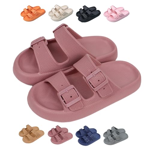 HItianya Cloudstepper Strap, Wolkenschuhe Damen, Orthostep Slipper Mit Verstellbaren Schnallen, Weich und Rutschfeste (Rosarot, Erwachsene, 35, Numerisch (von/bis), EU Schuhgrößensystem, 36, M) von HItianya