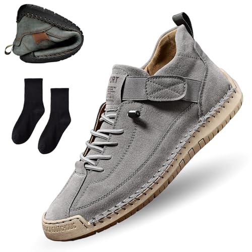 HItianya Elira Bequeme, StüTzende Sneakers, Elira Sneaker Damen, BarfußSchuhe Leder, Effektive UnterstüTzung des FußGewöLbes Weiche (H, Erwachsene, 47, Numerisch, EU Schuhgrößensystem, M) von HItianya