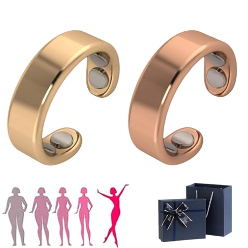 HItianya Sömni Ring Damen Wechseljahre, Frei einstellbar wechseljahre ring, 4 starke Magnete magnetfeldtherapie ring für Männer und Frauen, Entspannung, Schlafhilfe, Müdigkeitsreduzierung (*2a) von HItianya