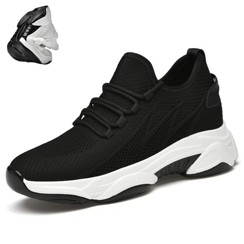 Skyboost Pro | +6cm +8cm +10cm, Elevate Schuhe Herren 10 cm, Elevate Shoes Damen, Schuhe Mit ErhöHung Herren 4-10cm (schwarz 8cm, Erwachsene, 44, Numerisch, EU Schuhgrößensystem, M) von HItianya