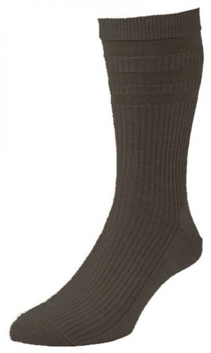 HJ Hall Herren 1 Paar Original Softop Wollsocken (40-46, Braun - Dark Brown) von HJ Hall