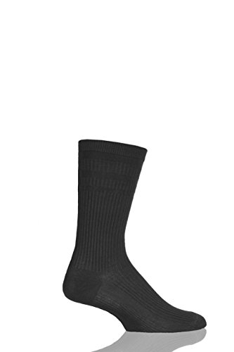 HJ Hall Herren Bamboo Softop Socken, Schwarz (Black 1), 41/44 DE (Hersteller Größe: 6/11) von HJ Hall