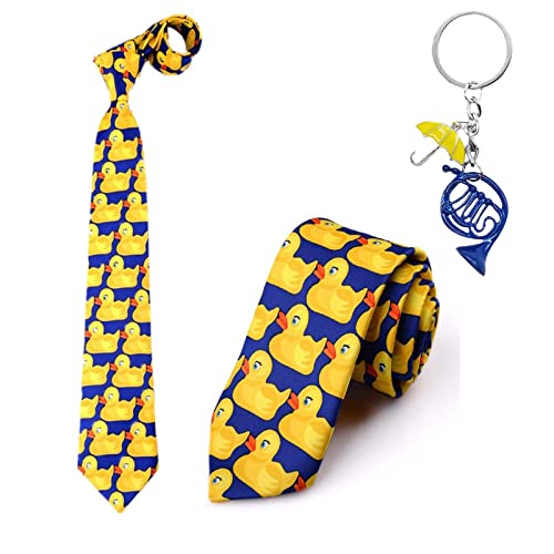 Coeyos Ducky Krawatte Blau und Gelb - Krawatte Ente Original, Schmale Krawatte Elegant Hochzeit Krawatte für Büro oder Festliche Veranstaltunge(1PC) von Coeyos