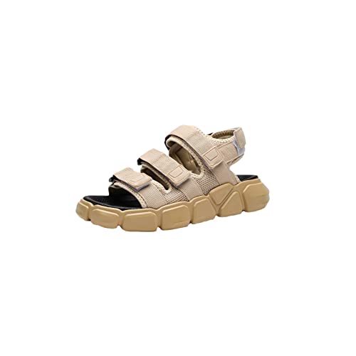 HJBFVXV Herrensandalen Men Sandal Fashion Trend Flip-flop Sports Leisure Breathable Beach Shoes Non-slip Soft Sole Casual Shoes Men Slippers (Color : Grijs, Size : 4) von HJBFVXV