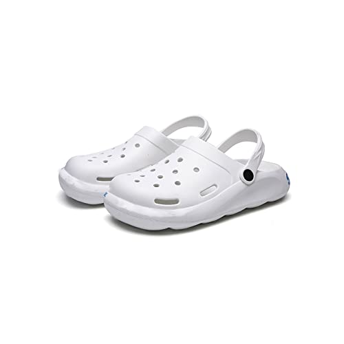 HJBFVXV Herrensandalen Men's Sandals Fashion Women's Slippers Summer Outdoor Beach Casual Shoes Unisex Couple Slippers EVA Comfort Sandals (Color : White, Size : 43 EU) von HJBFVXV