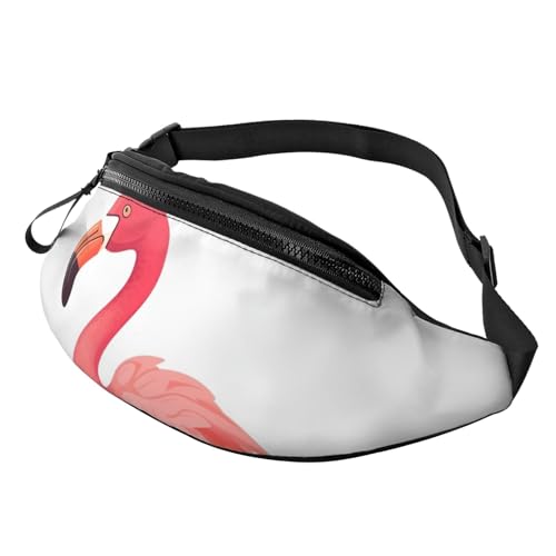 Bauchtasche für Damen und Herren, Schultertasche, Cartoon-Flamingo, Crossbody-Tasche, Gürteltaschen mit verstellbarem Riemen Bauchtasche für Damen und Herren, Schultertasche, Cartoon-Flamingo, Crossbody-Tasche, Gürteltaschen mit verstellbarem Riemen von HJBNW