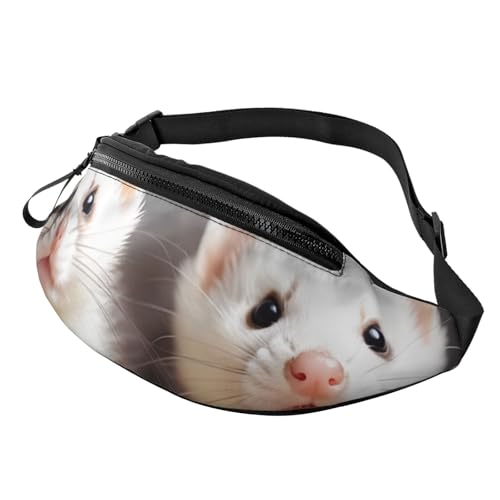 Bauchtasche für Damen und Herren, Schultertasche, Frettchen, Crossbody-Tasche, Gürteltaschen mit verstellbarem Riemen Bauchtasche für Damen und Herren, Schultertasche, Frettchen, Crossbody-Tasche, Gürteltaschen mit verstellbarem Riemen von HJBNW