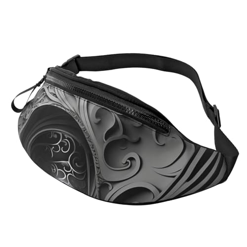 Bauchtasche für Damen und Herren, Schultertasche, Gürteltaschen mit verstellbarem Riemen, Schwarz und Weiß Bauchtasche für Damen und Herren, Schultertasche, Gürteltaschen mit verstellbarem Riemen, Schwarz und Weiß von HJBNW