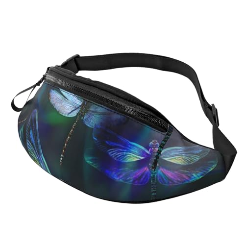 Bauchtasche für Damen und Herren, Schultertasche, Libellenmuster, Umhängetasche, Gürteltaschen mit verstellbarem Riemen Bauchtasche für Damen und Herren, Schultertasche, Libellenmuster, Umhängetasche, Gürteltaschen mit verstellbarem Riemen von HJBNW