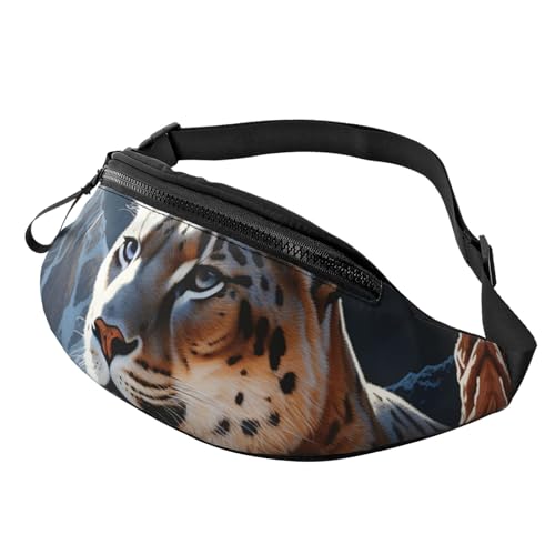 Bauchtasche für Damen und Herren, Schultertasche, Motiv: Berglöwen, Crossbody-Tasche, Gürteltaschen mit verstellbarem Riemen Bauchtasche für Damen und Herren, Schultertasche, Motiv: Berglöwen, Crossbody-Tasche, Gürteltaschen mit verstellbarem Riemen von HJBNW