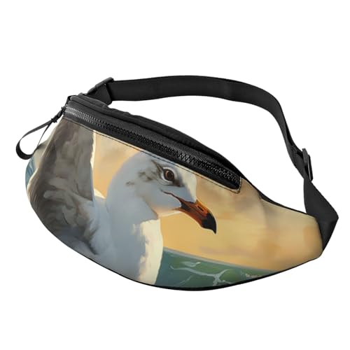 Bauchtasche für Damen und Herren, Schultertasche, Motiv: Möwe, Crossbody-Tasche, Gürteltaschen mit verstellbarem Riemen Bauchtasche für Damen und Herren, Schultertasche, Motiv: Möwe, Crossbody-Tasche, Gürteltaschen mit verstellbarem Riemen von HJBNW
