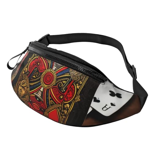 Bauchtasche für Damen und Herren, Schultertasche, Spielkarten, Crossbody-Tasche, Gürteltaschen mit verstellbarem Riemen Bauchtasche für Damen und Herren, Schultertasche, Spielkarten, Crossbody-Tasche, Gürteltaschen mit verstellbarem Riemen von HJBNW