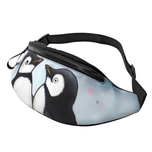 Bauchtasche für Damen und Herren, Schultertasche, mit verstellbarem Riemen, "I Love Penguins", Crossbody-Tasche Bauchtasche für Damen und Herren, Schultertasche, mit verstellbarem Riemen, "I Love Penguins", Crossbody-Tasche von HJBNW
