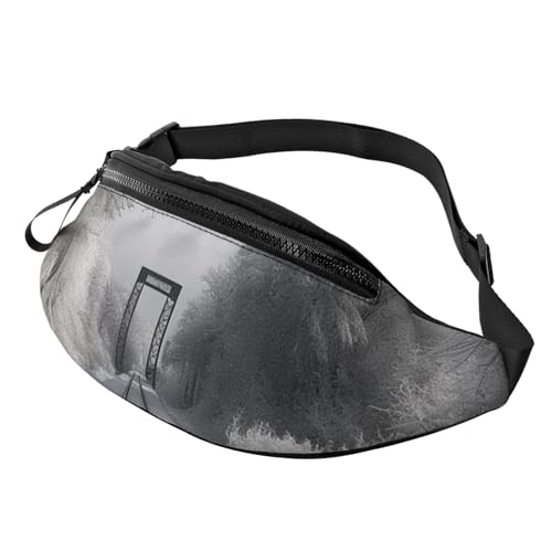 Bauchtasche für Damen und Herren, Schultertasche, schneebedeckte Zugstrecken, Crossbody-Tasche, Gürteltaschen mit verstellbarem Riemen Bauchtasche für Damen und Herren, Schultertasche, schneebedeckte Zugstrecken, Crossbody-Tasche, Gürteltaschen mit verstellbarem Riemen von HJBNW