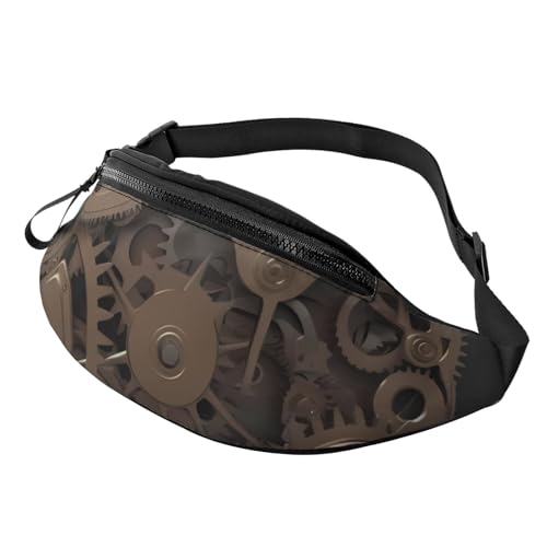 Bauchtasche für Damen und Herren, Steampunk, mechanische Getriebe, Crossbody-Tasche, Gürteltaschen mit verstellbarem Riemen Bauchtasche für Damen und Herren, Steampunk, mechanische Getriebe, Crossbody-Tasche, Gürteltaschen mit verstellbarem Riemen von HJBNW
