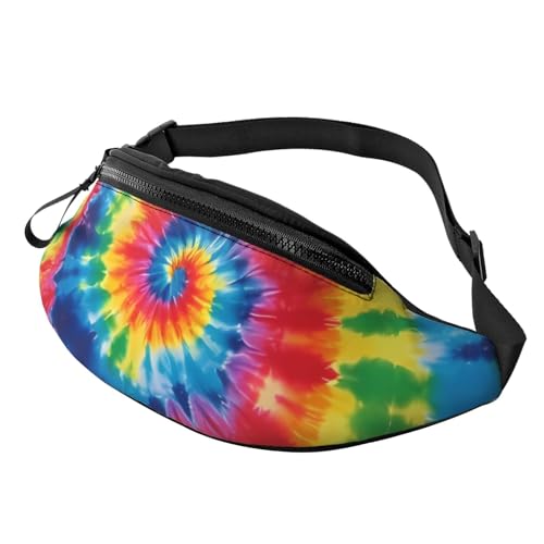 Gürteltasche für Damen und Herren, Batikfärbung, Regenbogenfarben, Umhängetasche, Gürteltaschen mit verstellbarem Riemen Gürteltasche für Damen und Herren, Batikfärbung, Regenbogenfarben, Umhängetasche, Gürteltaschen mit verstellbarem Riemen von HJBNW