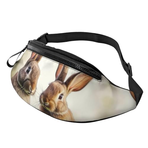 Gürteltasche für Damen und Herren, mit Schulterriemen, lustige Kaninchen, Crossbody-Tasche, Gürteltaschen mit verstellbarem Riemen Gürteltasche für Damen und Herren, mit Schulterriemen, lustige Kaninchen, Crossbody-Tasche, Gürteltaschen mit verstellbarem Riemen von HJBNW