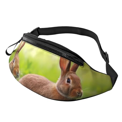Gürteltasche für Damen und Herren, mit Schulterriemen, lustige Kaninchen, Crossbody-Tasche, Gürteltaschen mit verstellbarem Riemen von HJBNW