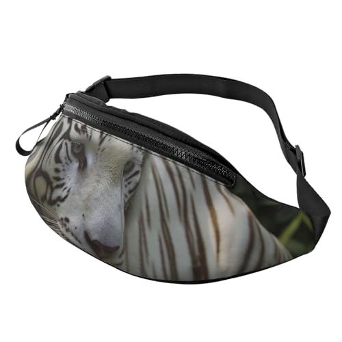 Gürteltasche für Damen und Herren, mit verstellbarem Riemen, Weiß von HJBNW