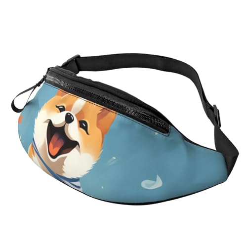 Gürteltasche für Damen und Herren, niedlicher Shiba Inu Crossbody-Tasche, Gürteltaschen mit verstellbarem Riemen von HJBNW