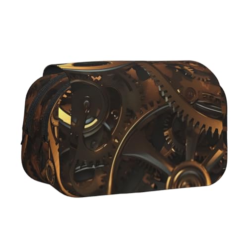 HJBNW Cooles Steampunk-Federmäppchen mit mehreren Schlitzen, großes Fassungsvermögen, tragbare Make-up-Tasche für Männer und Frauen HJBNW Cooles Steampunk-Federmäppchen mit mehreren Schlitzen, großes Fassungsvermögen, tragbare Make-up-Tasche für Männer und Frauen von HJBNW