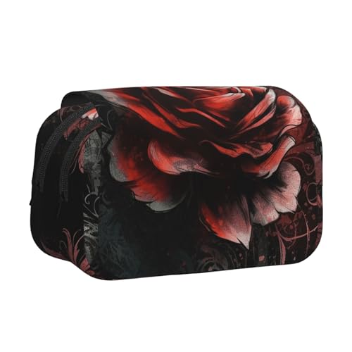 HJBNW Federmäppchen, flach, mit mehreren Schlitzen, großes Fassungsvermögen, tragbare Make-up-Tasche für Damen und Herren von HJBNW