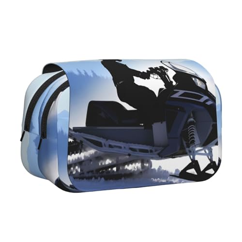 HJBNW Federmäppchen mit Schneemobil und mehreren Schlitzen, großes Fassungsvermögen, tragbare Make-up-Tasche für Damen und Herren HJBNW Federmäppchen mit Schneemobil und mehreren Schlitzen, großes Fassungsvermögen, tragbare Make-up-Tasche für Damen und Herren von HJBNW