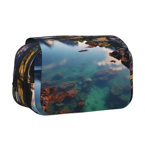 HJBNW Federmäppchen mit mehreren Schlitzen, Federmäppchen mit großem Fassungsvermögen, tragbare Make-up-Tasche für Damen und Herren HJBNW Federmäppchen mit mehreren Schlitzen, Federmäppchen mit großem Fassungsvermögen, tragbare Make-up-Tasche für Damen und Herren von HJBNW