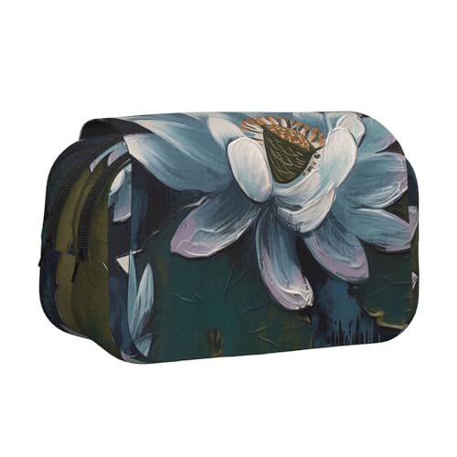 HJBNW Handbemaltes Federmäppchen mit mehreren Schlitzen, großes Fassungsvermögen, tragbare Make-up-Tasche für Männer und Frauen von HJBNW