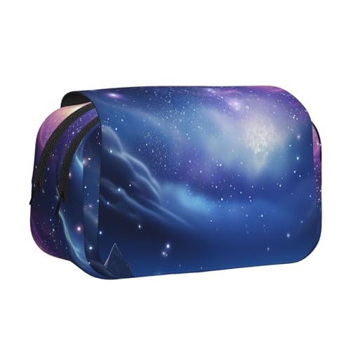 HJBNW Mysterious Stars Federmäppchen mit mehreren Schlitzen, großes Fassungsvermögen, tragbare Make-up-Tasche für Männer und Frauen HJBNW Mysterious Stars Federmäppchen mit mehreren Schlitzen, großes Fassungsvermögen, tragbare Make-up-Tasche für Männer und Frauen von HJBNW