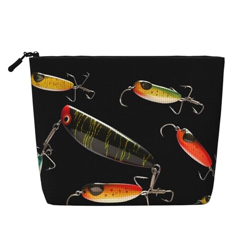 HJBNW Reise-Make-up-Tasche für Damen, große Kapazität, wasserdicht, tragbar, Kulturbeutel, Angelköder, Make-up-Tasche mit Reißverschluss, ästhetischer Make-up-Organizer für Damen, Geschenk, Schwarz HJBNW Reise-Make-up-Tasche für Damen, große Kapazität, wasserdicht, tragbar, Kulturbeutel, Angelköder, Make-up-Tasche mit Reißverschluss, ästhetischer Make-up-Organizer für Damen, Geschenk, Schwarz von HJBNW