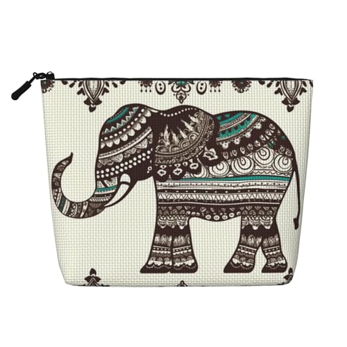HJBNW Reise-Make-up-Tasche für Damen, große Kapazität, wasserdicht, tragbar, Kulturbeutel, Bohemian-Elefanten-Muster, Make-up-Tasche mit Reißverschluss, ästhetischer Make-up-Organizer für Damen HJBNW Reise-Make-up-Tasche für Damen, große Kapazität, wasserdicht, tragbar, Kulturbeutel, Bohemian-Elefanten-Muster, Make-up-Tasche mit Reißverschluss, ästhetischer Make-up-Organizer für Damen von HJBNW