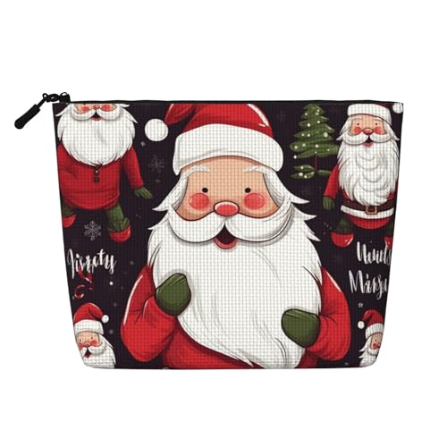 HJBNW Reise-Make-up-Tasche für Damen, große Kapazität, wasserdicht, tragbar, Kulturbeutel, Weihnachtsmann-Make-up-Tasche mit Reißverschluss, ästhetischer Make-up-Organizer für Damen, Geschenk, Schwarz HJBNW Reise-Make-up-Tasche für Damen, große Kapazität, wasserdicht, tragbar, Kulturbeutel, Weihnachtsmann-Make-up-Tasche mit Reißverschluss, ästhetischer Make-up-Organizer für Damen, Geschenk, Schwarz von HJBNW