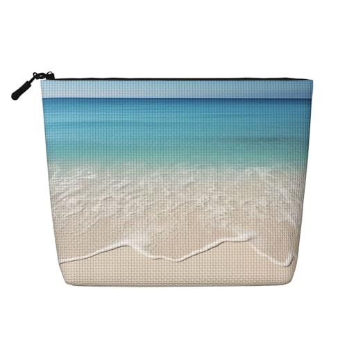 HJBNW Reise-Make-up-Tasche für Damen, großes Fassungsvermögen, wasserdicht, tragbar, Kulturbeutel, Strand, transparent, mit Reißverschluss, ästhetischer Make-up-Organizer für Damen, Schwarz, 1 Stück HJBNW Reise-Make-up-Tasche für Damen, großes Fassungsvermögen, wasserdicht, tragbar, Kulturbeutel, Strand, transparent, mit Reißverschluss, ästhetischer Make-up-Organizer für Damen, Schwarz, 1 Stück von HJBNW