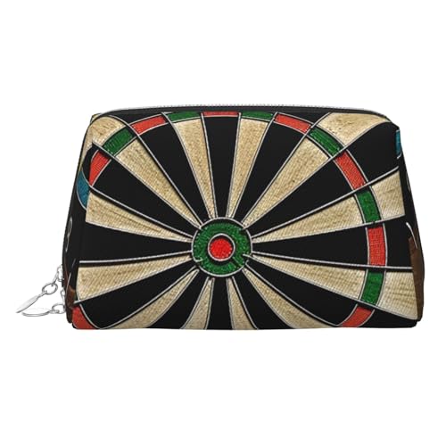 HJBNW Reise-Make-up-Tasche mit großem Fassungsvermögen, wasserdicht, tragbar, Kulturbeutel, Dartscheibe, Make-up-Tasche mit Reißverschluss, ästhetischer Make-up-Organizer für Damen, silber von HJBNW