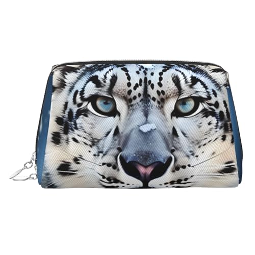 HJBNW Reise-Make-up-Tasche mit großem Fassungsvermögen, wasserdicht, tragbar, Kulturbeutel, blauäugiger Schneeleopard, Make-up-Tasche mit Reißverschluss, ästhetischer Make-up-Organizer für Damen HJBNW Reise-Make-up-Tasche mit großem Fassungsvermögen, wasserdicht, tragbar, Kulturbeutel, blauäugiger Schneeleopard, Make-up-Tasche mit Reißverschluss, ästhetischer Make-up-Organizer für Damen von HJBNW