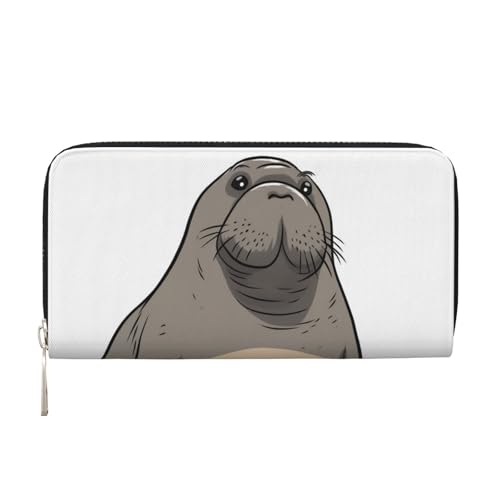 Ledergeldbörse für Damen, lange Geldbörse, Walrus Damen-Geldbörse, Clutch mit 8 Kreditkartenfächern, Münzfach, Schwarz, Einheitsgröße, lässig, Schwarz , Einheitsgröße, Casual Ledergeldbörse für Damen, lange Geldbörse, Walrus Damen-Geldbörse, Clutch mit 8 Kreditkartenfächern, Münzfach, Schwarz, Einheitsgröße, lässig, Schwarz , Einheitsgröße, Casual von HJBNW