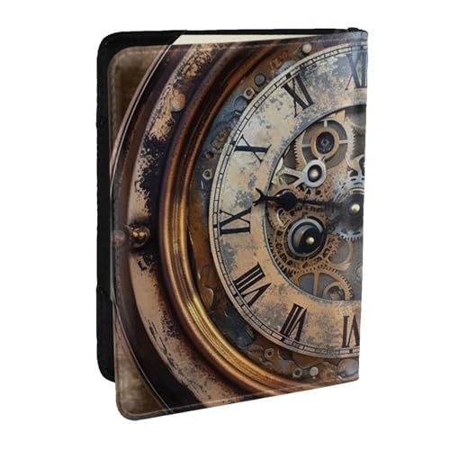 Reisepasshülle mit Steampunk-Uhr für Reisen, RFID-Reisepasshülle, Brieftasche, PU-Leder, Reisepasshülle, niedlicher Reisepassschutz für Damen und Herren Reisepasshülle mit Steampunk-Uhr für Reisen, RFID-Reisepasshülle, Brieftasche, PU-Leder, Reisepasshülle, niedlicher Reisepassschutz für Damen und Herren von HJBNW