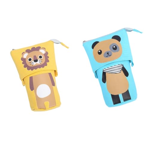 HJDHSFUN Schreibwarentasche 2Pcs Teleskop-Bleistifttasche Cartoon-Schreibwarentasche Faltbare Schrumpftasche Mit Großer Kapazität Studenten-C von HJDHSFUN