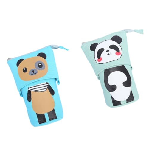 HJDHSFUN Schreibwarentasche 2Pcs Teleskop-Bleistifttasche Cartoon-Schreibwarentasche Faltbare Schrumpfung Mit Großer Kapazität Studenten-F von HJDHSFUN