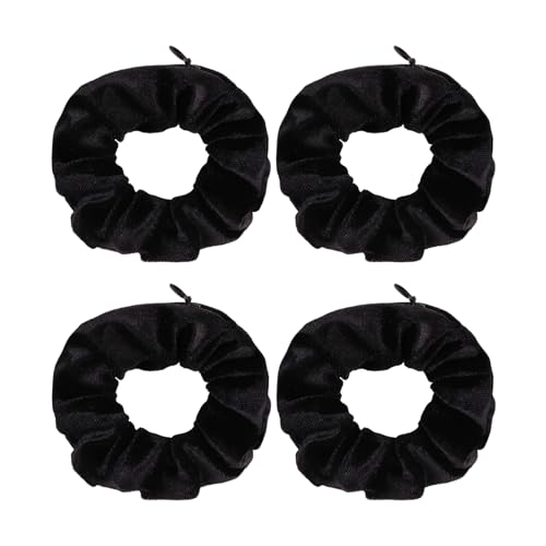 4 Stück Haargummis,Haargummi mit ReißVerschluss,Geldversteck Geldverstecke Verstecken, Reise-Gadgets für Frauen,Reise Gadgets Können Wertsachen Aufbewahren,Urlaub,Versteck Geld Scrunchies Geheimfach von HJDJBD