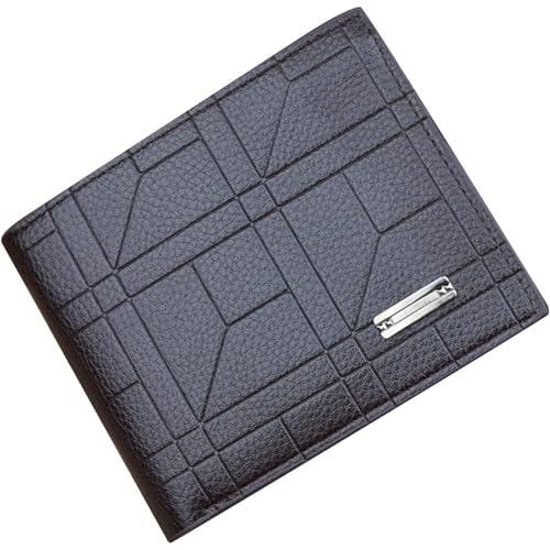 HJDQMDHA Geldbörse Kurzes Design Brieftasche Mehrere Kartensteckplätze Clutch Bag Mode einfache Streifenmünzversuche mit großer Kapazitätskartenhalter Privat von HJDQMDHA