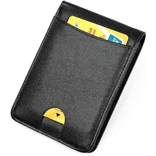 HJDQMDHA Geldbörse Leder Brieftasche RFID -geschützte Kartenhalterin für Männer Frauen Unisex Münzversand Retro Mode Münzen Tasche Privat von HJDQMDHA