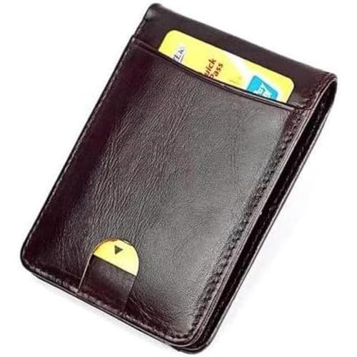 HJDQMDHA Geldbörse Leder Brieftasche RFID -geschützte Kartenhalterin für Männer Frauen Unisex Münzversand Retro Mode Münzen Tasche Privat HJDQMDHA Geldbörse Leder Brieftasche RFID -geschützte Kartenhalterin für Männer Frauen Unisex Münzversand Retro Mode Münzen Tasche Privat von HJDQMDHA